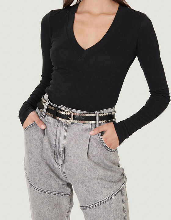 AMATILLO LONG SLEEVE V NECK T SHIRT